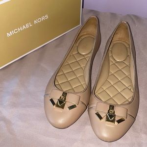 MICHAEL Michael Kors Alice Ballet Flat Tan/Gold